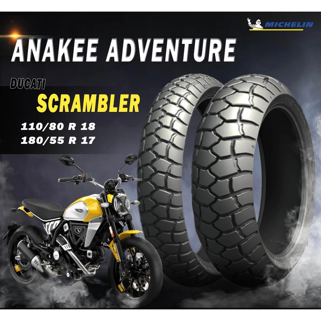 ยาง Ducati Scrambler / Triumph T100  / Royal enfield 650 ยี่ห้อ Michelin Anakee Adventure