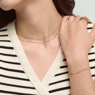 Bemet bead necklace สร้อคอสแตนเลส
