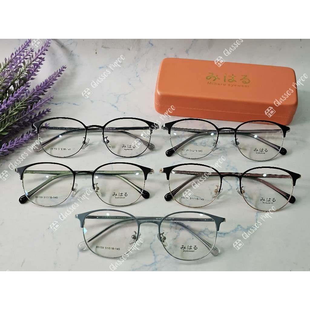 แว่นสายตา みはる (Miharu) รุ่น M85159 พร้อมเลนส์ตัดแสงสีฟ้า 🎁 ส่งฟรี 🎁