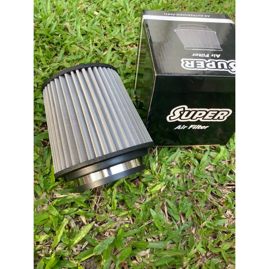 กรองเห็ด ทรง hks K&N ผ้าหัวไทเท สแตนเลส  ปาก 3.0 " กรองเปลือย กดเลือกแบบกรองนะคะ่