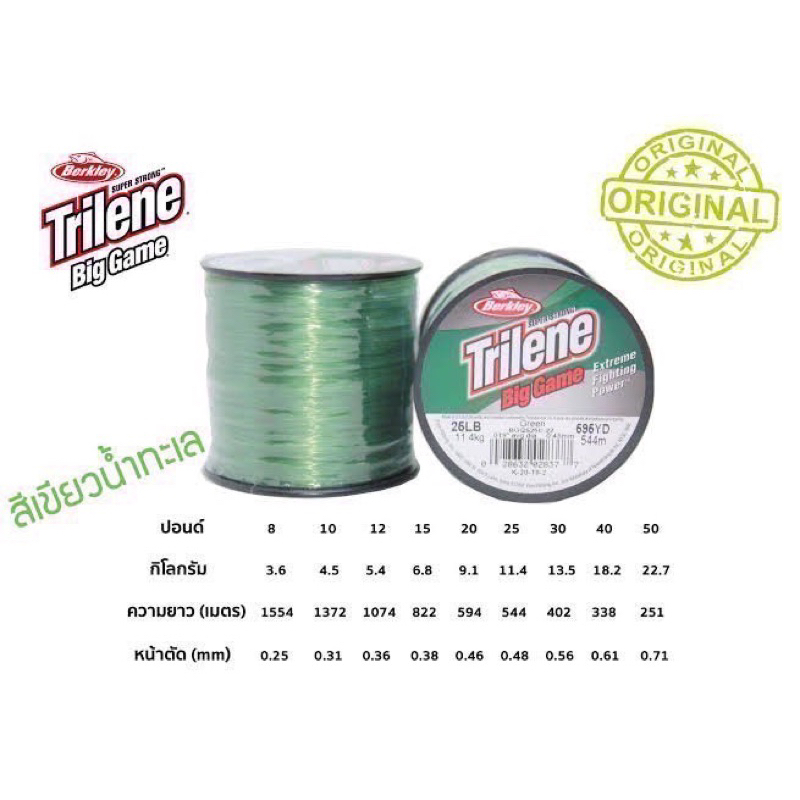สายเอ็นเต็มไทลีน Berkley Trilene Big Game