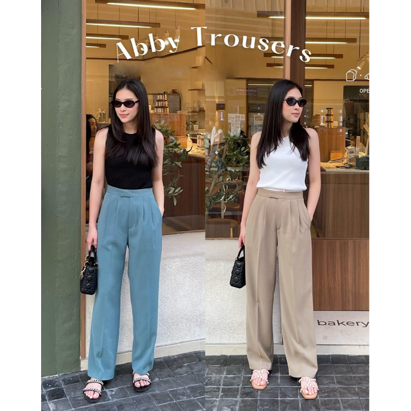 PS.KLOSET | ABBY TROUSERS กางเกงกระบอกเอวสูง