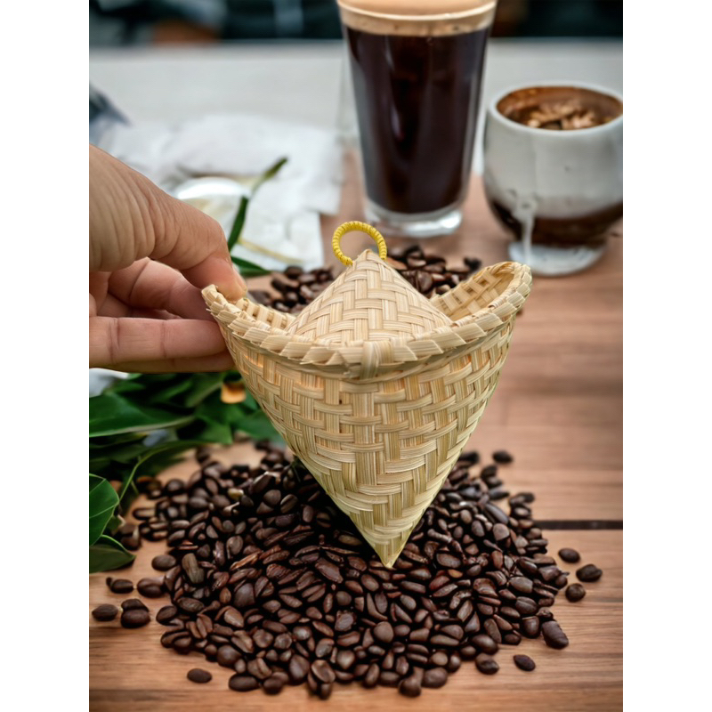 หวดดริปกาแฟพร้อมฝาปิดขนาด4นิ้ว