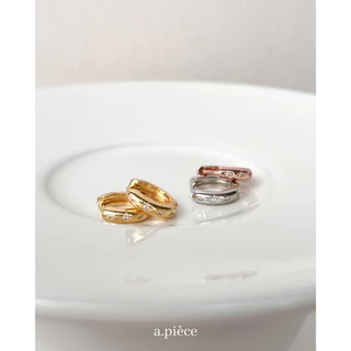 A.piece ต่างหูห่วง [silver 925 post] Starry one-touch