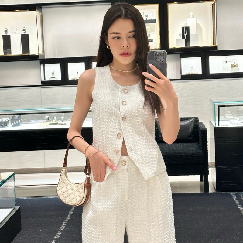 🤍 LIKE NEW • flat2112 ff0487 virgin snow top & pants size m