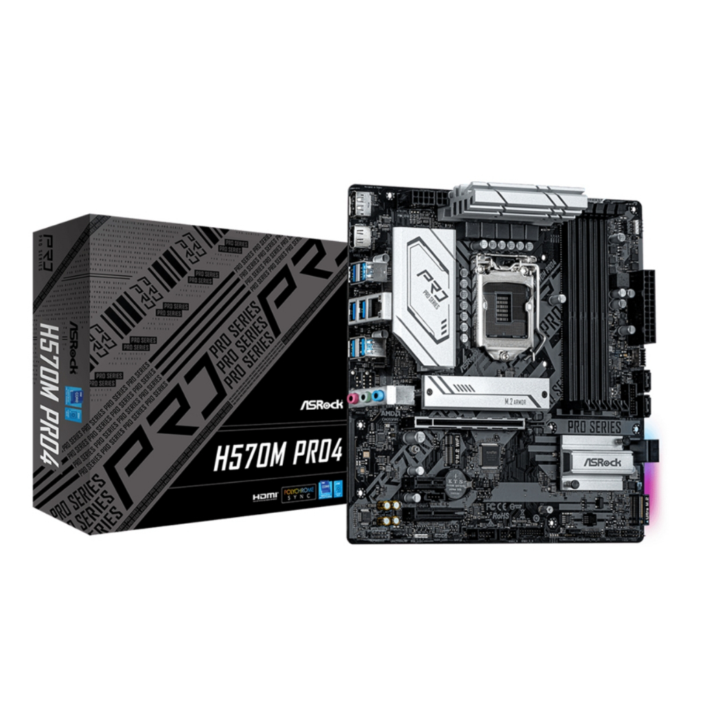 MAINBOARD (เมนบอร์ด) 1200 ASROCK H570M PRO4 สินค้าใหม่ ประกัน 1 ปี