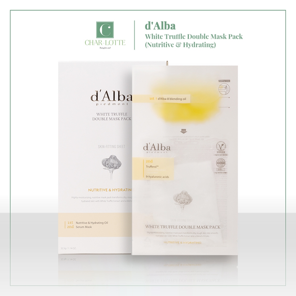 [Charlotte Seoul] d'alba White Truffle Double Mask Pack(Nutritive&Hydrating)#กู้ผิวด่วน #ชุ่มชื้น #กระชับ #ดับเบิ้ลมาส์ก