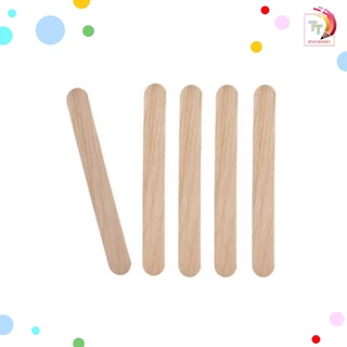 ไม้ไอติมขนาดใหญ่ ปาดแว็กซ์ (เล็ก / ใหญ่ / ขาว / สี) งานฝีมือ DIY ( 50 แท่ง / ห่อ )