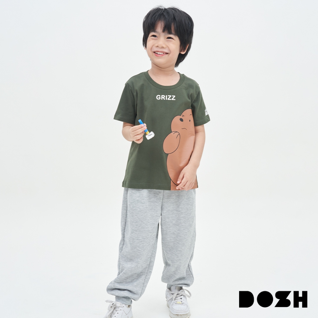 DOSH KID’S T-SHIRTS WE BARE BEARS เสื้อยืดคอกลมเด็ก FBBBT5024-DG (4-12)