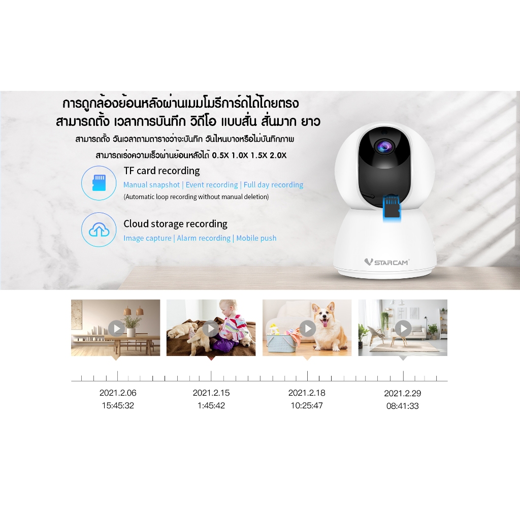 Vstarcam CS91 5.8GHz Smart Home Camera กล้องวงจรปิดไร้สาย Wifi เฝ้าดูเเลคนใกล้ชิดไม่ให้พลาดสายตา ดูออนไลน์ผ่านมือถือ