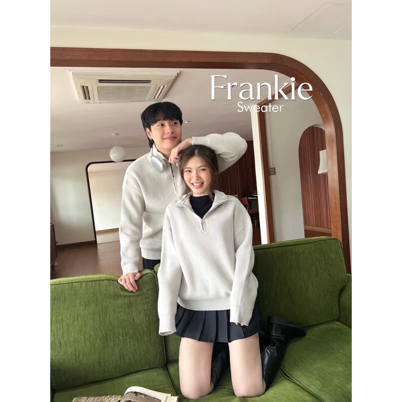 Thesummernade : Frankie sweater สเวตเตอร์ซิปไหมพรม