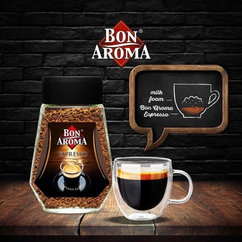 ราคาถูก!กาแฟBon aroma espresso ชนิดฟรีซดรายขนาด100กรัม
