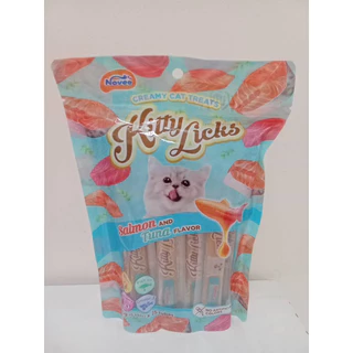 Kitty licks Novee ขนมแมวเลียสูตรดูแลสุขภาพผิว ขน เล็บ ลำไส้__แพค 25 ชิ้น***