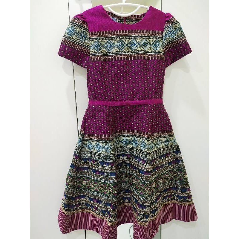 เดรสทรงบาน ผ้าทออุตรดิตถ์ gallery  kloset ส่งฟรี ไซส์ S