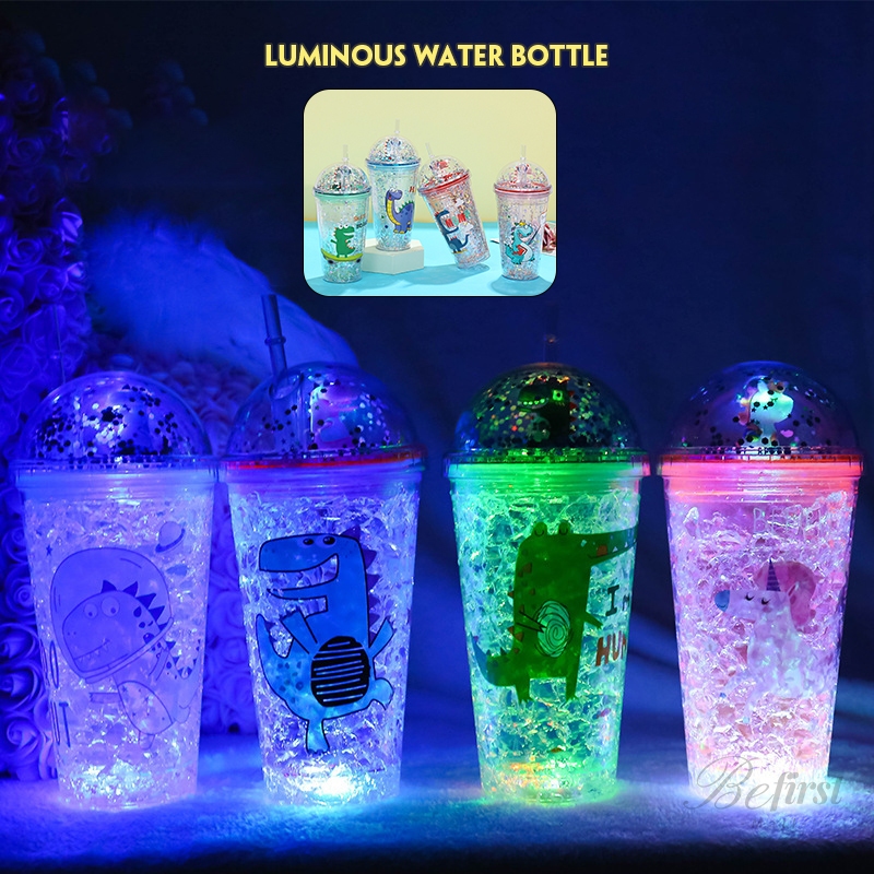 แก้วไดโน 2 ชั้น แก้วเก็บความเย็น แก้วคริสต์มาส พร้อมหลอด ขนาด 450 ml. มีหลากหลายสี มีถึง 4 สี 4ลายให้เลือกซื้อเลย J363