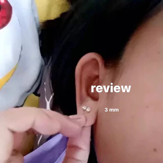 silver 925, ต่างหูเงินแท้ : ตะกร้อขาว