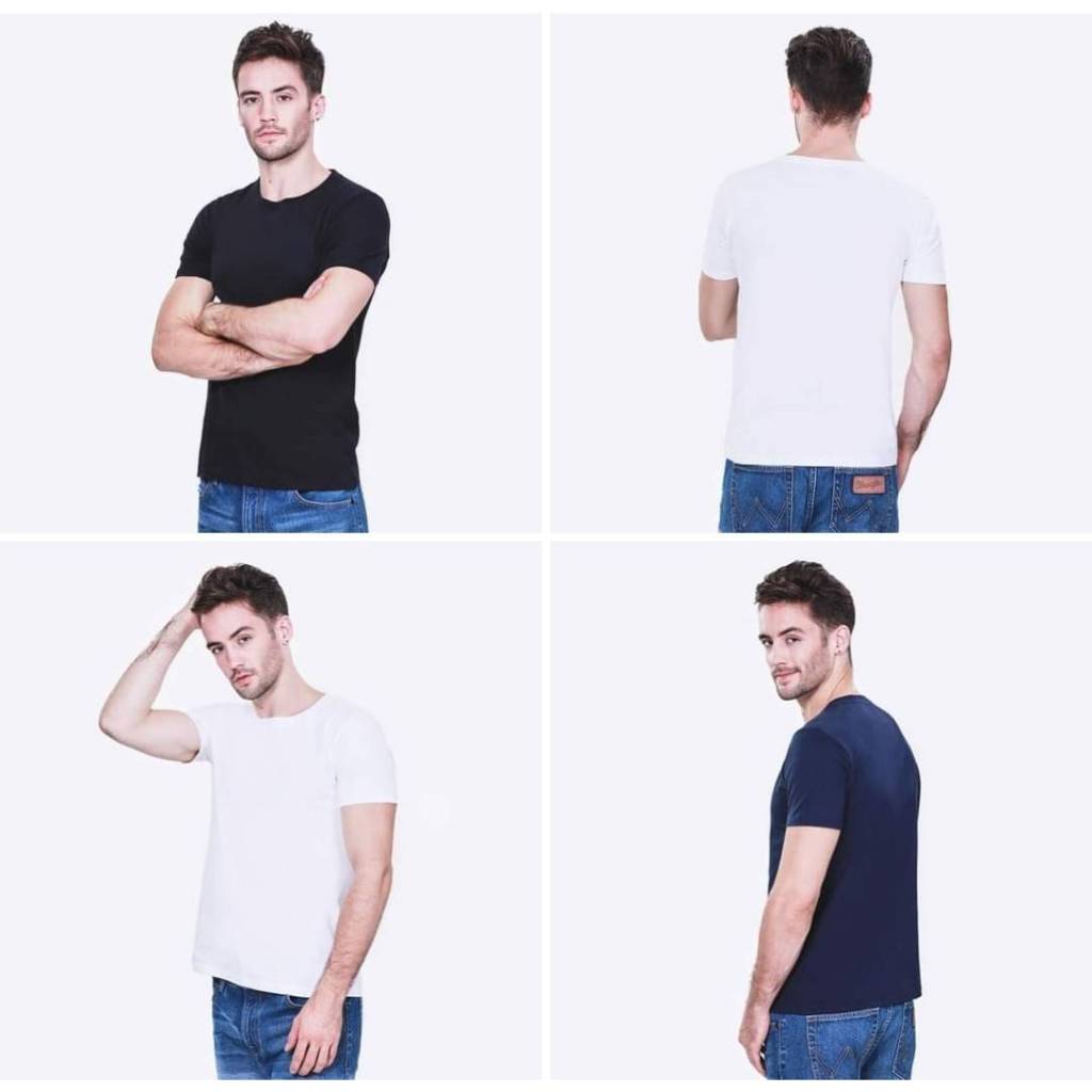 WRANGLER แท้ เสื้อยืดแขนสั้นผู้ชาย รุ่น WR W1804001 SEAMLESS ไม่มีตะเข็บทั้งตัว