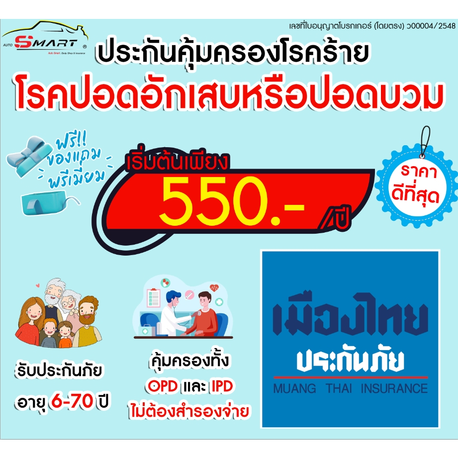 ประกันโรคปอดอักเสบ มีประกันไว้อุ่นใจ คุ้มครองทั้งผู้ป่วยนอกและผู้ป่วยใน ไม่ต้องสำรองจ่าย ราคาดี ไม่มีบวกเพิ่ม