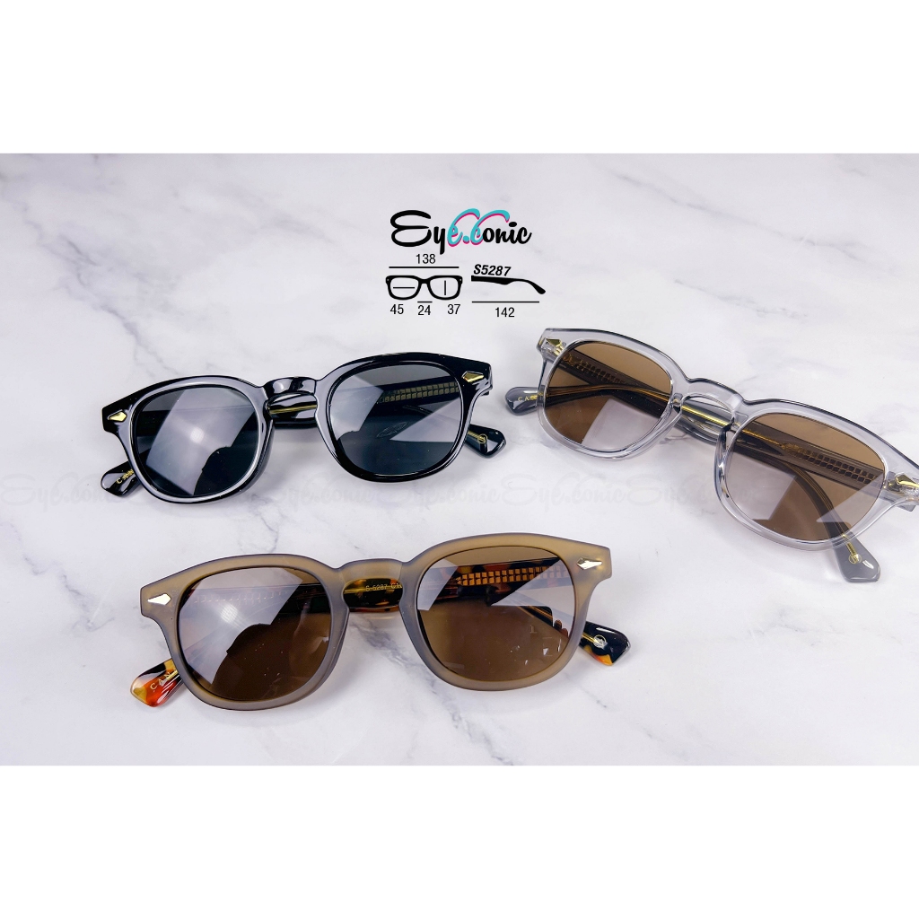 แว่นกันแดดวินเทจ รุ่น E S5287 กรอบพลาสติก นำไปตัดเลนส์สายตาได้