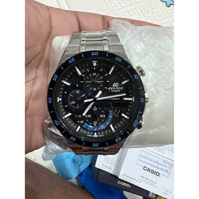 (มือสองใส่2วัน)นาฬิกา Casio Edifice รุ่น EQS-920DB นาฬิกาผู้ชาย Solar Powered Chronographของแท้100% ประกันศูนย์ CMG 1 ปี