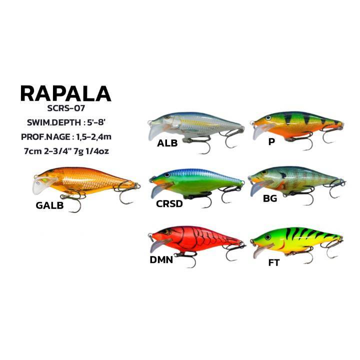 Rapala Scatter Rap® Shad SCRS07 #GALB*เหยื่อแชด