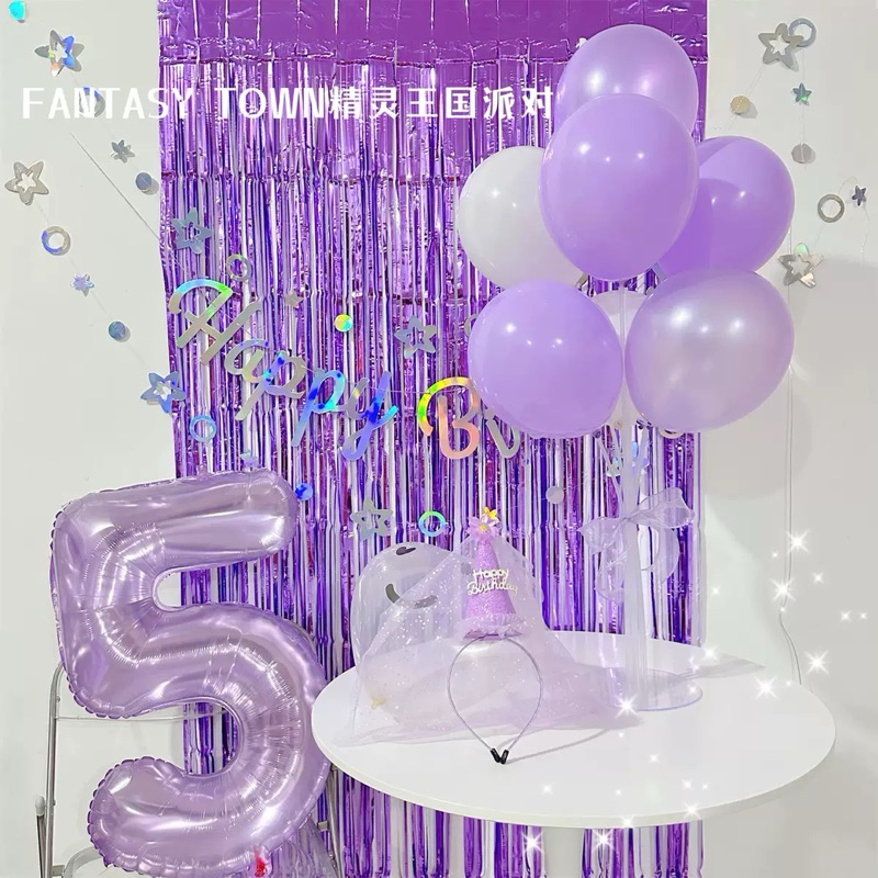 ลูกโป่งตัวเลข สีใหม่ ม่วงคริสตัส ขนาด 32 นิ้ว 40นิ้ว พร้อมส่งในไทย
