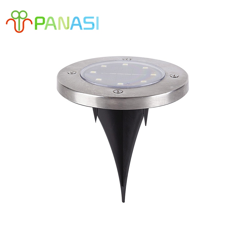Panasi ไฟปักสนาม 8/12LED โคมไฟตกแต่งสนามหญ้า ไฟ LED ฝังพื้นไฟโซล่าเซลล์ ไฟตกแต่งสวน โซล่าเซลล์