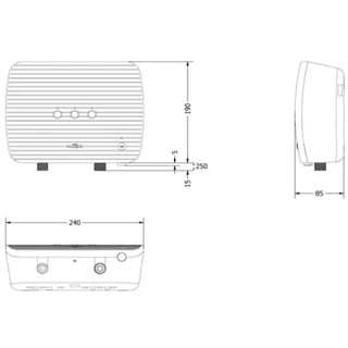 MEX เครื่องทำน้ำร้อนมัลติพอยท์ 6000W : รุ่น CENTRI 6 (S) : สีขาว (ควบคุมการทำงานด้วยชุดควบคุม 1 ชุด)