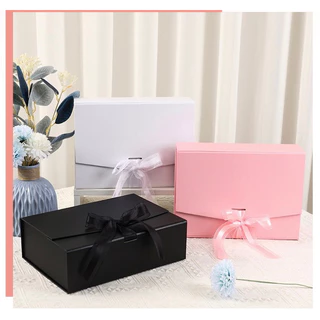 A058 พร้อมส่ง!(กล่องแข็ง+โบว์) กล่องของขวัญพรีเมี่ยม