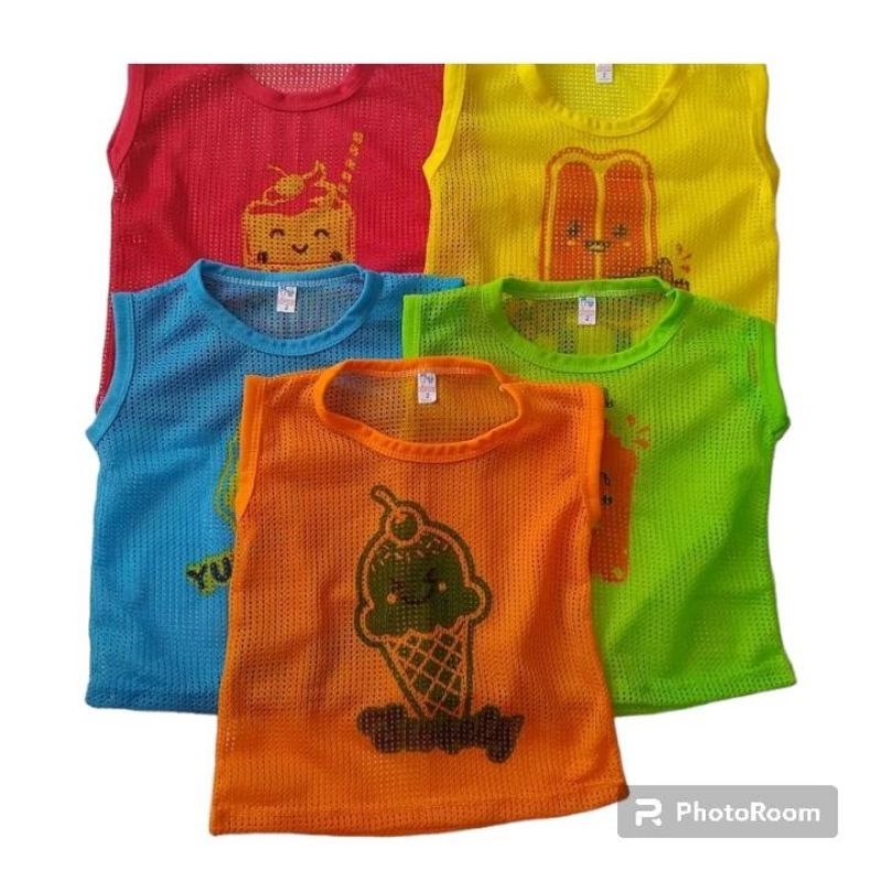 เสื้อคอกลมมีแขน รู ตาข่าย​เบอร์2,3,4,5