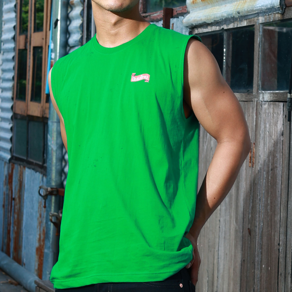 เสื้อแขนกุด นิยมไทย [Free size]