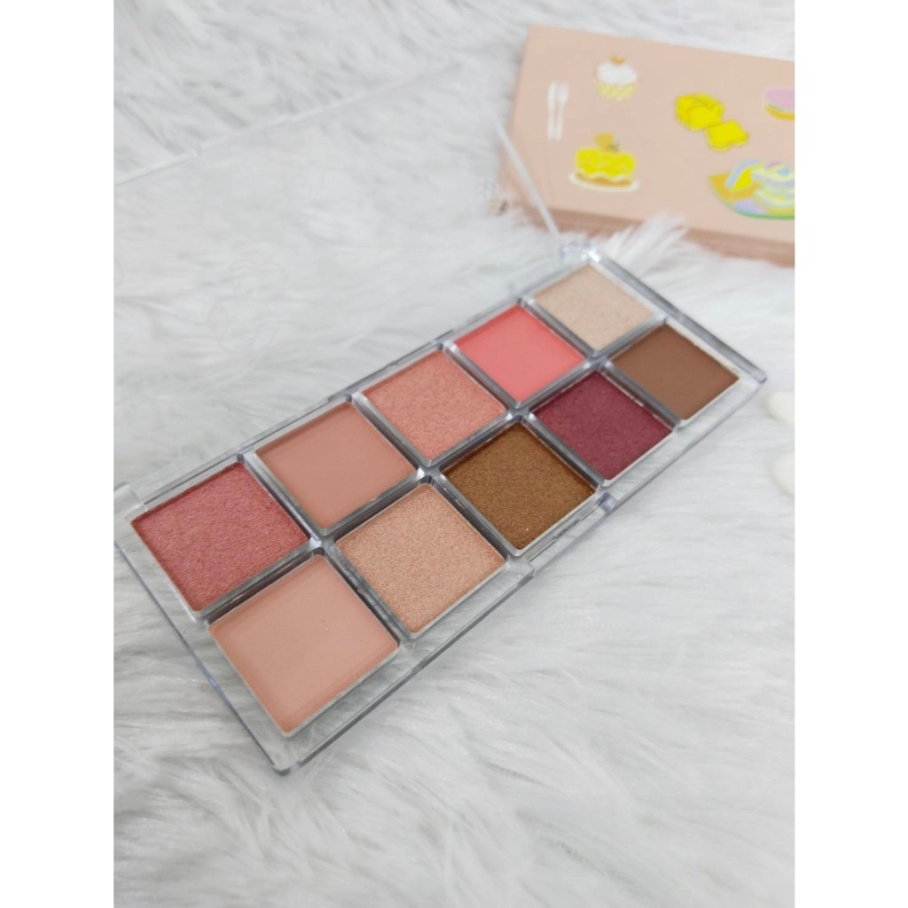 LAMEILA พาเลท อายแชโดว์ มี 10 สี เนื้อแมท ชิมเมอร์ สีสวย ติดทน กันน้ำ ขนาด 10 กรัม