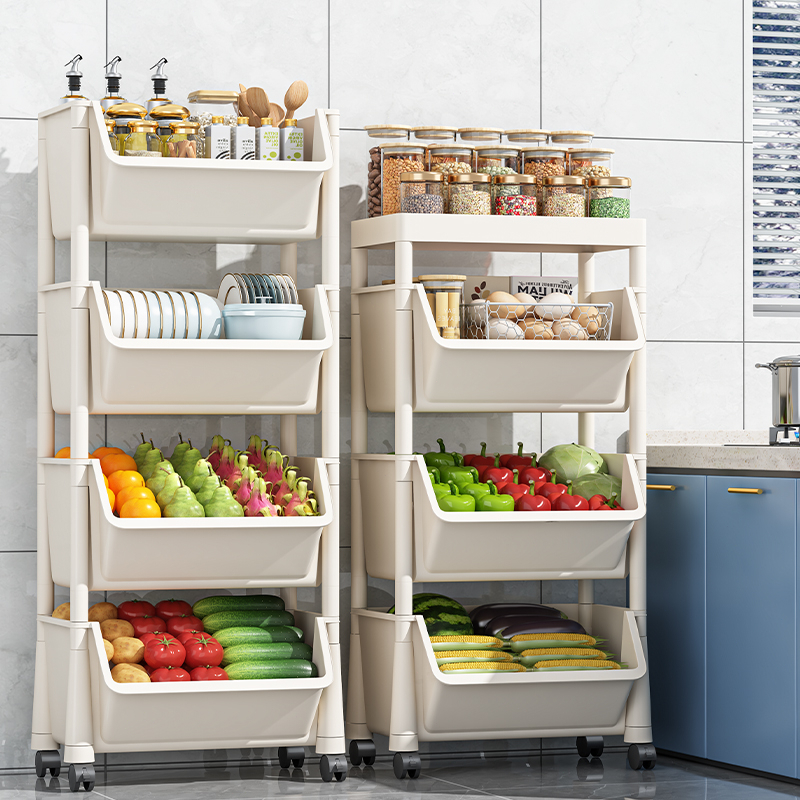 ROMOSSชั้นวางของในครัว ชั้นวางของครัว 3/4/5 หมุน360องศาได้ ใช้ได้กับหลายสถานการณ์