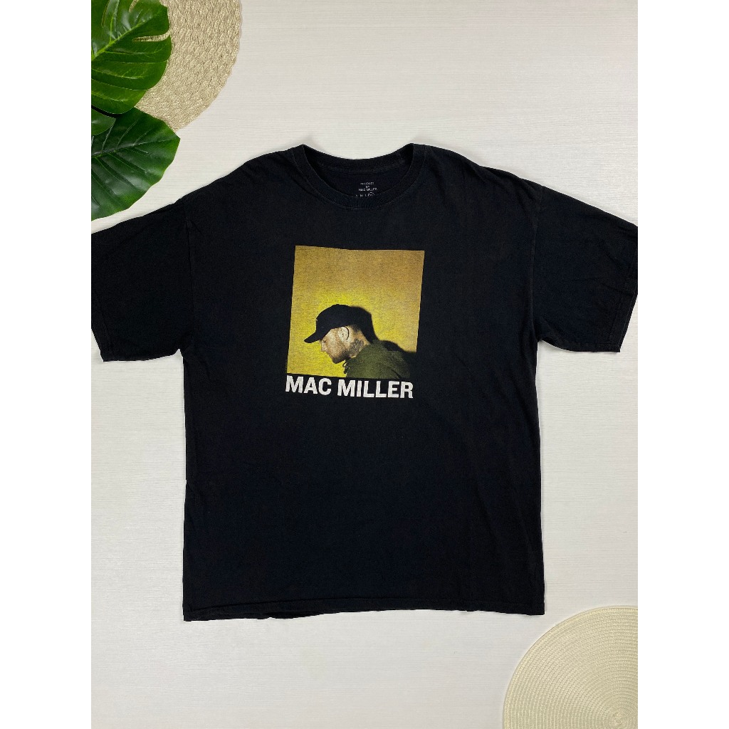 เสื้อยืด Mac Miller แรปเปอร์ สีดำ ลายยอดฮิต ปี2018 สวยมาก ลิขสิทธิ์แท้ สภาพใหม่ Size XL