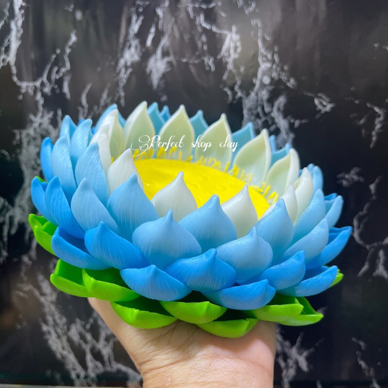 ฐานรององค์พระองค์เทพ ดินไทยแบบนิ่มไม่แตกหัก ขนาดเส้นผ่าศูนย์กลาง4นิ้วกลีบ7ชั้น ราคาชิ้นละ 289 มี 7สี - รูปที่ 2