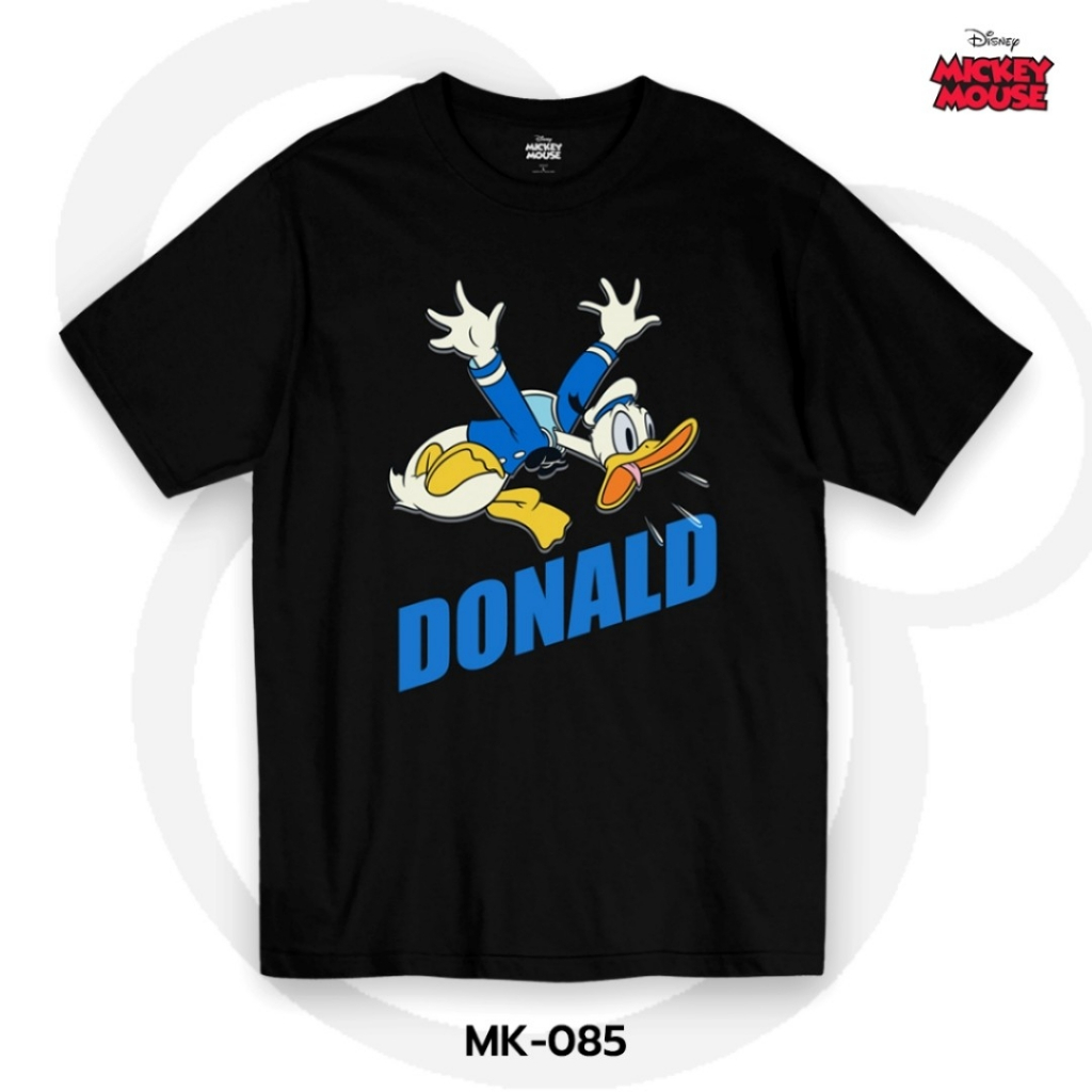 เสื้อยืดลิขสิทธิ์แท้ Disney's - Donald Duck สตรีทแฟชั่น Unisex คอกลม แขนสั้น (MK-085)