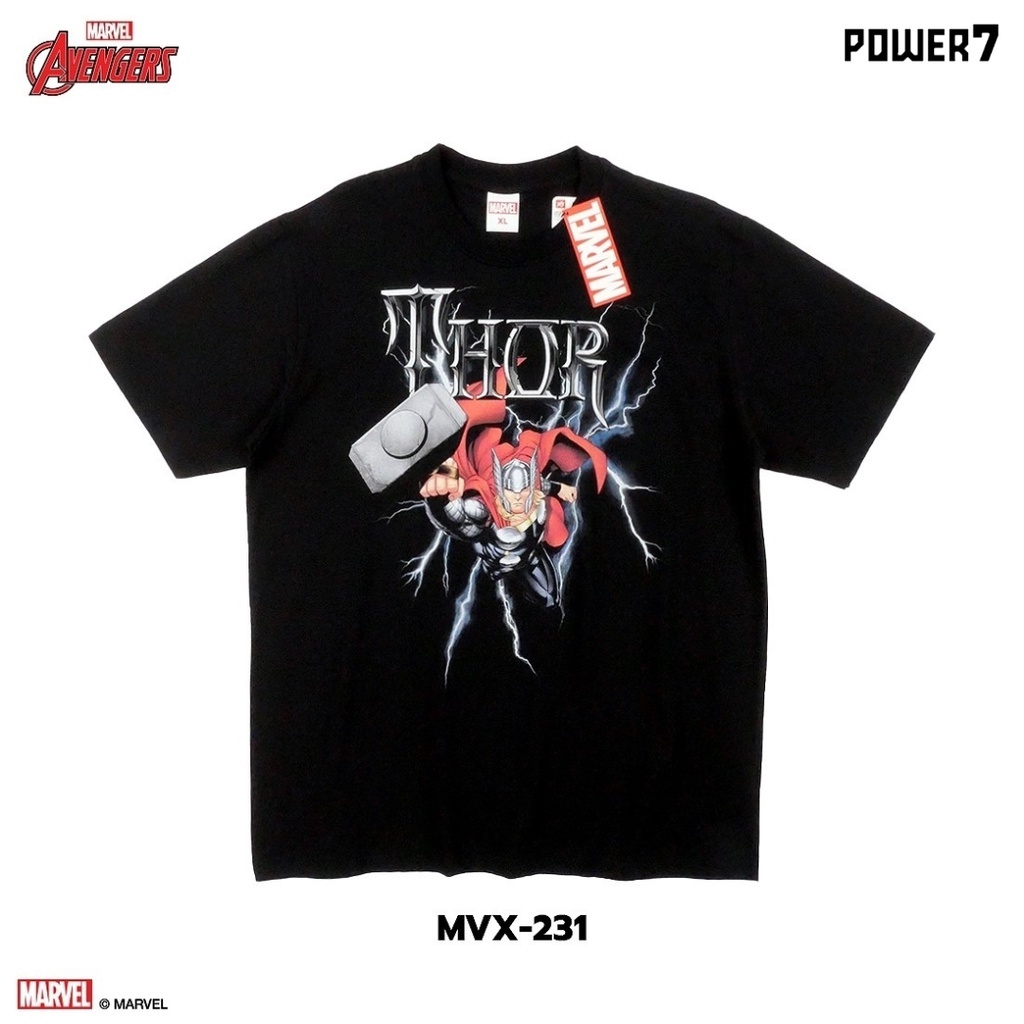 เสื้อยืด สตรีทแฟชั่น Marvel - THOR ลิขสิทธิ์แท้100% Marvel คอกลม แขนสั้น (MVX-231)