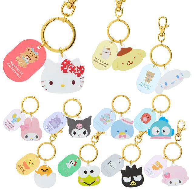 พวงกุญแจ แผ่นอะคริลิค Sanrio Acrylic Face Shaped Keychain mx kt mm cn pc pn tx cg Size is approx. 4.3 x 3.5 x 0.4cm