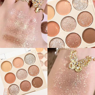 K'APEINE พาเลทตาไอศกรีม 9สี อายแชโดว์ พาเลทอายแชโดว์ แมท ประกายชิมเมอร์ สีสวย ติดทน กันน้ำ อายแชโดว์