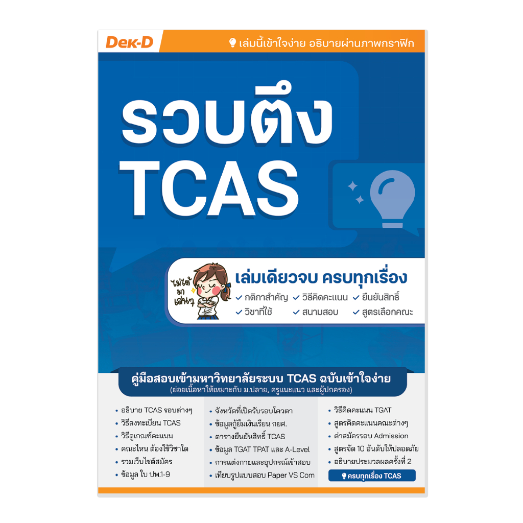 คู่มือ TCAS / ค้นหาคณะที่เหมาะกับเรา / หนังสือแนะแนวการศึกษา TCAS / คู่มือ ลุยสอบหมอ กสพท