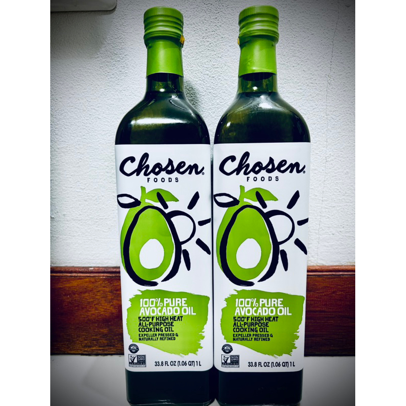 น้ำมันอะโวคาโด  Avocado Oil 100% Chosen Food ล็อตใหม่ล่าสุด ขนาด 1 ลิตร และ 500 ml. หมดอายุ 04/2025