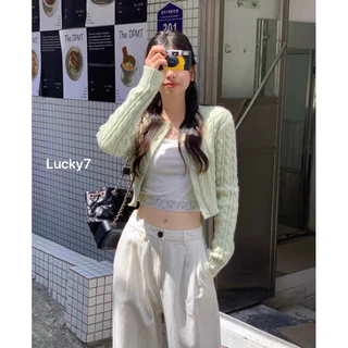 BY IRA Softest Sweater ไหมพรมสเวตเตอร์ ทอลายเปีย มีกระดุมหน้า ใส่เก๋ๆ ชิคๆ (SW-012)