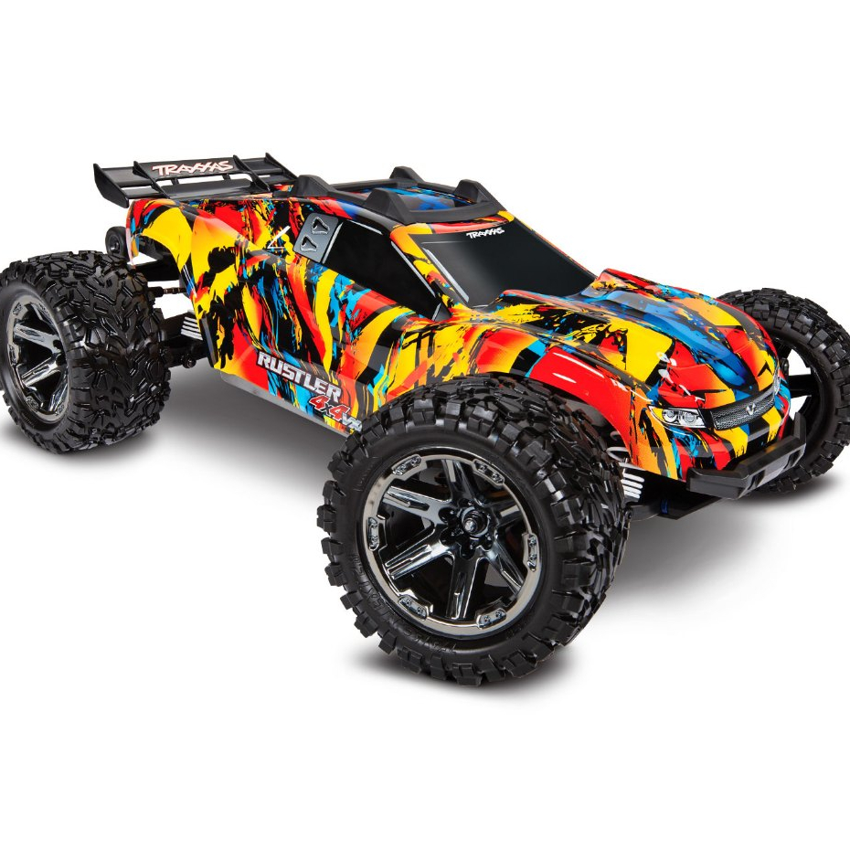 รถบังคับไฟฟ้า TRAXXAS รุ่น Rustler 4X4 VXL TSM RC 1/10 สปีด VXL-3s ขับเคลื่อน 4 ล้อ