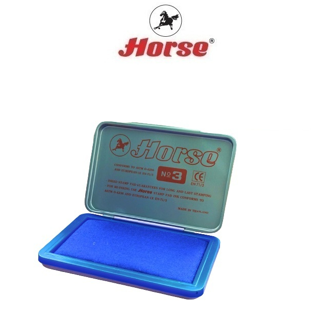 HORSE ตราม้า แท่นประทับตรา (เบอร์ 3)  5.4X8.5 ซม. - หลากสี  จำนวน 1 อัน