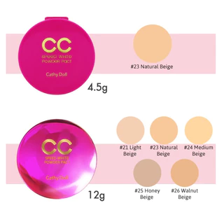 ตลับใหญ่ แป้ง Cathy Doll Speed White CC Powder Pact SPF40 PA+++ 12g แป้ง cc