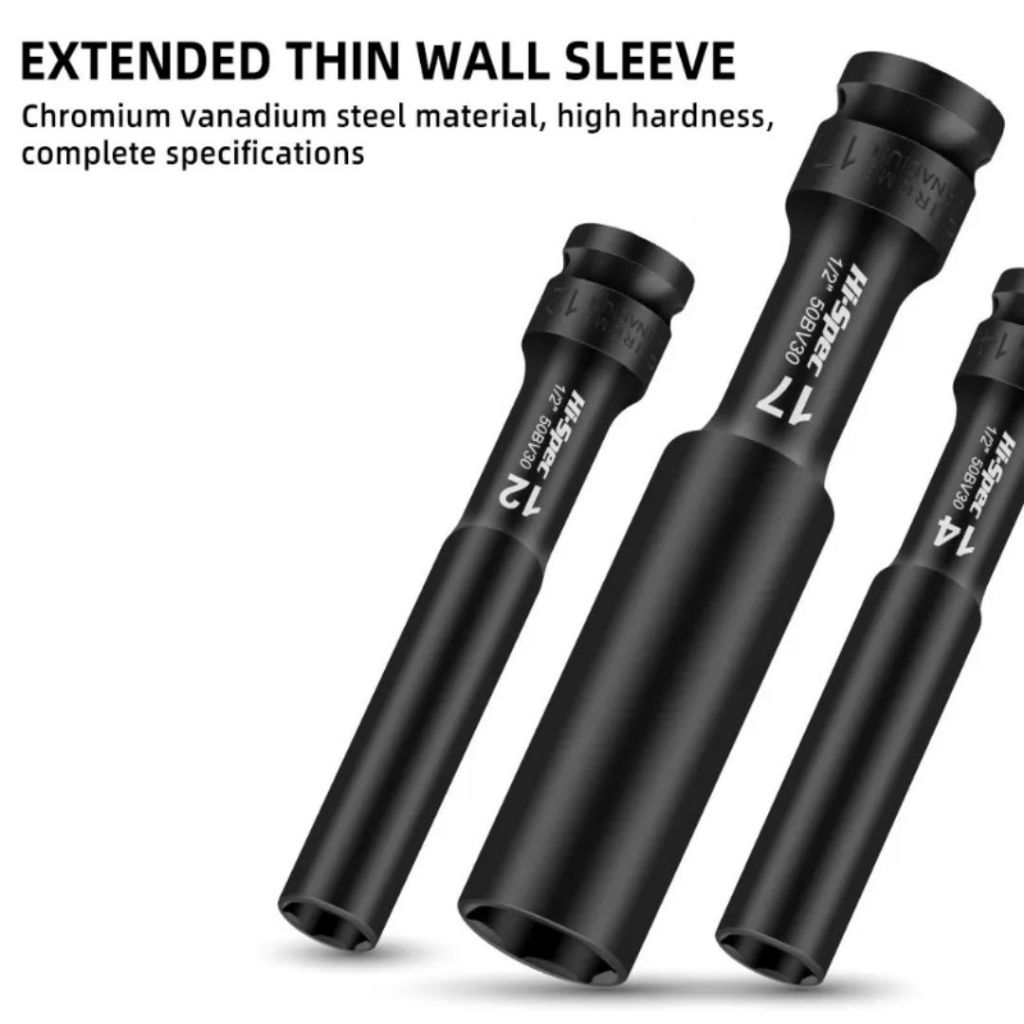 ลูกบล็อกยาวพิเศษ ยาว 128mm 6เหลี่ยม เบอร์ 8-21MM ลูกบล็อกดำยาว (เลือกเบอร์ตอนกดสั่งซื้อค่ะ ) ส่งด่วน ส่งไว - รูปที่ 2