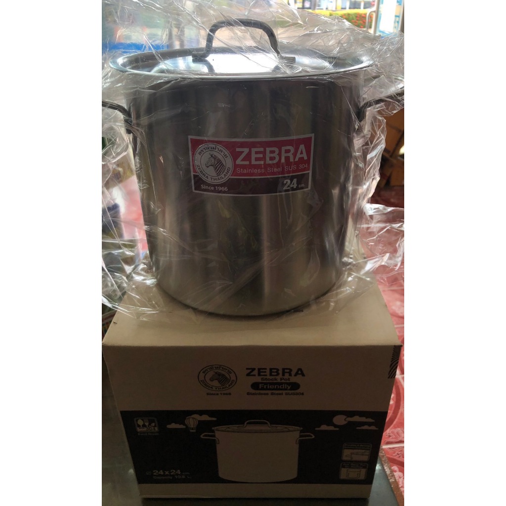 Zebra หม้อสตูว์ Tiger 24 ซม. สูง 24 ซม. ความจุ 10.8 ซม. ตราหัวม้าลาย 171064 หม้อ หม้อทรงสูง หม้อต้ม 