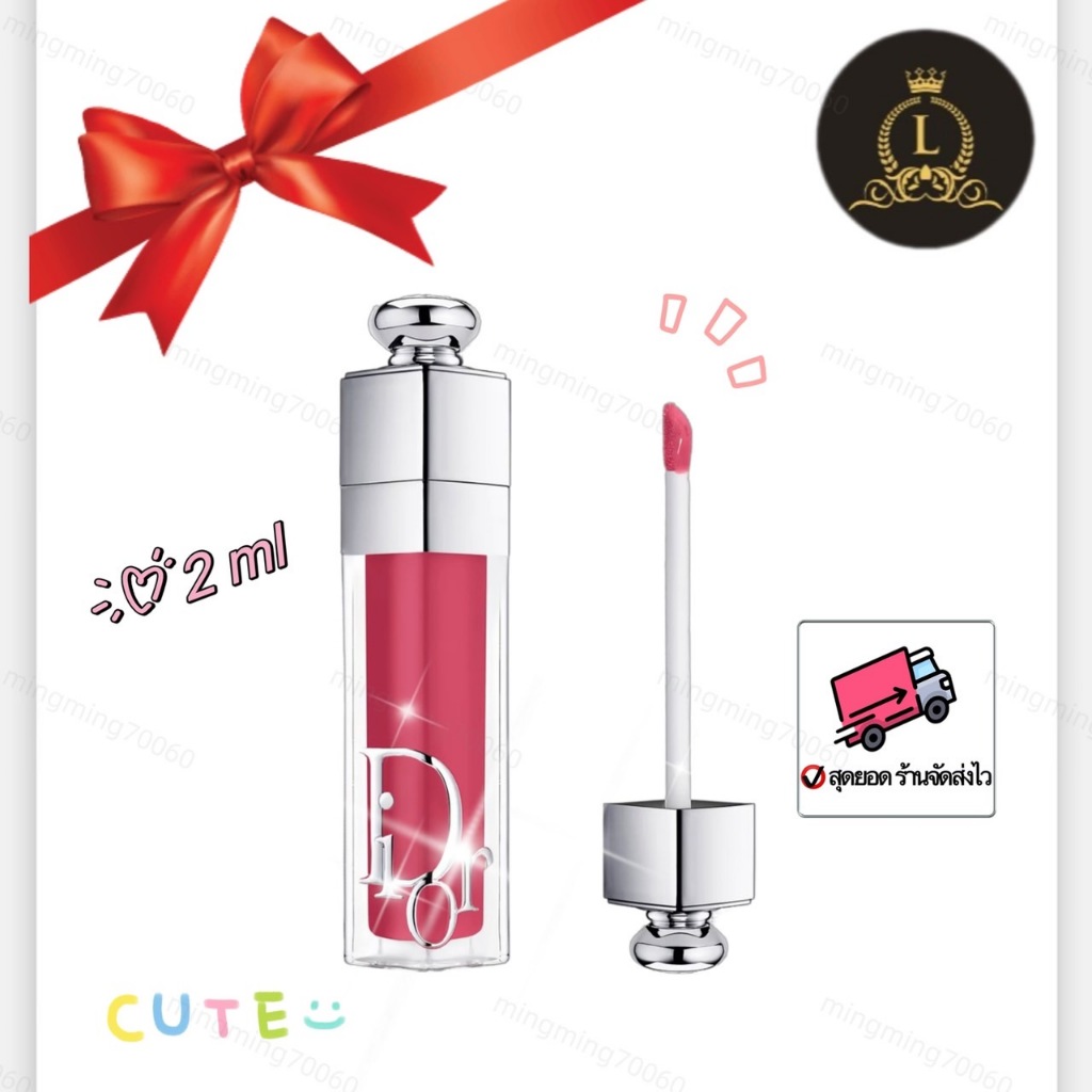 สีเยอะกว่าในรูป ขนาดทดลอง lip maximizer 2ml. ไซส์พกพา ริมฝีปากชุ่มชื้น น่าจุ้บ ใสๆ อวบอิ่มสุดๆไปเลยค่ะ