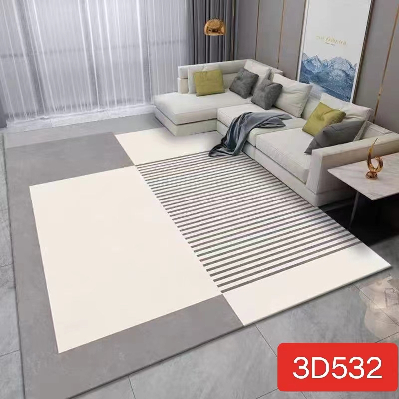 Kakahome พรม พรมผืนใหณ่ พรม3D 2*3m เรียบง่ายพรมปูพื้นห้องนั่งเล่น พรม3มิติ พรมปูห้องรับแขก พรมขนนุ่ม พรมปูพื้น ผ้าปูพื้น