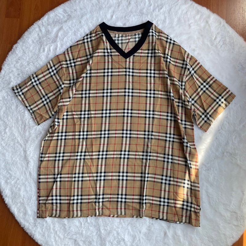 เสื้อคอวี ผ้านิ่มไซส์ใหญ่ oกหน้าผ้า54 ยาว 30